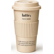 Meturas Kaymaz Şeritli Porselen Take Away Kahve Bardağı 370 ml – Kaydırmaz Tutuşlu, Kapaklı Mug Kahve