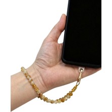 Pozitif Doğal Taş Telefon Bilek Askısı Sitrin Doğal Taş 432-2