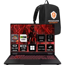 Asus Tuf A16 Ryzen 7 260 RTX 5060 8GB 64GB RAM 4TB SSD 16" FHD+ 165Hz Win11 Home FA608UMRV130P385 Gaming Laptop + Per4 Çanta
