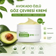 Sassycare Avocado Eye Boost – Nemlendirici, Besleyici,  Anti-Aging Göz Altı ve Göz Çevresi Bakım Kremi 25 ml