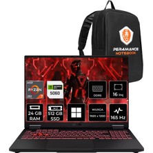 Asus Tuf A16 Ryzen 7 260 RTX 5060 8GB 24GB RAM 512GB SSD 16" FHD+ 165Hz Win11 Home FA608UMRV130P362 Gaming Laptop + Per4 Çanta