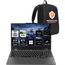 Lenovo Loq 15IRX10 i5 14500HX RTX 5050 8GB 64GB RAM 4+4TB SSD 15.6" FHD 144Hz Win11 Home 83JE012FTRP396 Gaming Laptop + Per4 Çanta