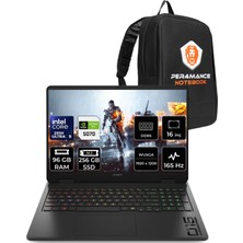 Hp Omen Slim 16 Intel Core Ultra 9 285H 96GB 256GB SSD RTX5070/8GB 16" Fhd+ 165Hz Fdos Gaming Laptop & Per4 Çanta CD7K0EAPN341