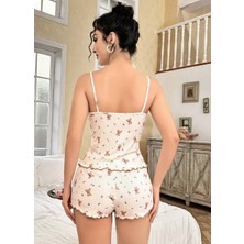 Budi Kadın Yırtmaçlı Şortlu Pijama Takım 5180