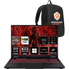 Asus Tuf A16 Ryzen 7 260 RTX 5060 8GB Gaming Laptop 8GB RAM 512GB SSD 16" FHD+ 165Hz Win11 Home + Per4 Çanta FA608UMRV130P352