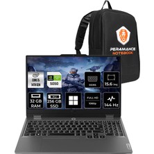 Lenovo Loq 15IRX10 i5 14500HX RTX 5050 8GB 24GB RAM 4+4TB SSD 15.6" FHD 144Hz Win11 Pro 83JE012FTRP426 Gaming Laptop + Per4 Çanta