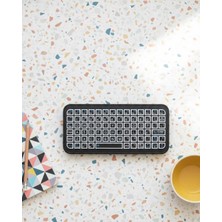 DS LLC Kompakt Siyah Rgb Işıklı Bluetooth Mini Klavye