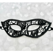 Arel Tech Store Siyah Renk Kedi Model Dantel Işleme Parti Maskesi 12 No ARLSTRTCH-MPA3256