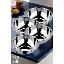 DS LLC Yemek Tası Paslanmaz Çelik Çorba Kasesi 4 Adet 720318