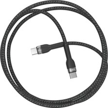 Lopard 50CM Iphone, Samsung, Xiaomi, Huawei, Şarj Data Kablosu Shira Type-C To Type-C Pd Kablo 50CM 100W Kısa Kablo
