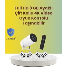 DS LLC Tçift Kollu Tasarımlı Kablosuz Projeksiyon – 4k, 10.000 Oyun ve Smart App Desteği