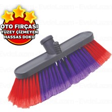 EvdeLazım Oto Yıkama Fırçası, Yer Süpürme Temizlik Fırçası, Çizmeyen Hassas Doku, Hortum Bağlantı Yeri Süpürge