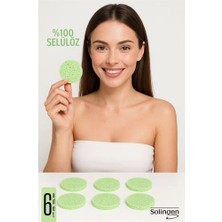 Aylina Mey Ithalat®  Makyaj Temizlik Pedi Cilt Temizlik Süngeri Doğal Selülöz 6 Adet 711912