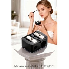 Aylina Mey Ithalat® Profesyonel Çift Bıçaklı Makyaj Kalemi Açacağı - Alman Çeliği Keskinliği & Şeffaf Hazneli  715688