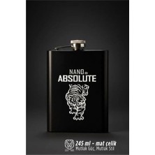 Aylina Mey Ithalat® 240 ml Mat Siyah Paslanmaz Çelik Içki Matarası 722910