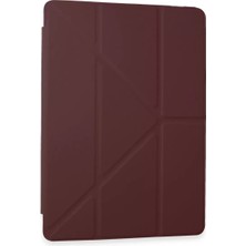 Butik Mey Ithalat®  Samsung Galaxy Tab A9 Kılıf Kalemlikli Mars Tablet Kılıfı - Mürdüm