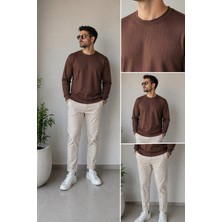 Sofun Osyho Kumaş Sıfır  Yaka Erkek Sweatshirt