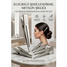 Aylina Mey Ithalat® 8'li  Profesyonel Alüminyum Saç Pensi Seti Metal Toka Saç Pensi 720577
