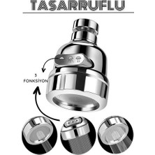 Aylina Mey Ithalat® 3 Fonksiyonlu Tasarruflu Musluk Başlığı Krom 715305