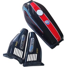 GMS Cg Kesik Depo Yan Kapak Seti Siyah Şeritli