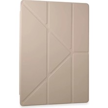 Aylina Mey Ithalat®  Samsung Galaxy Tab A9 Kılıf Kalemlikli Mars Tablet Kılıfı - Rose Gold