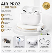 Air Pro 2 Anc Gürültü Engelleyici Bluetooth Kulaklık Ios Android Tüm Telefonlar ile Uyumlu Kulaklık