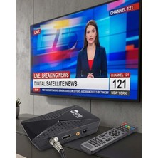 Kesgin Market® Hd Uydu Alıcısı Full Hd Görüntü HDMI USB Wifi Destekli Teknokesgin