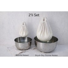 Bezza 2'li Süzme Kesesi Seti Klasik Süzme Kesesi ve Büyük Boy Kese Set