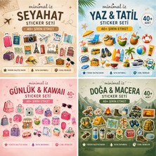 Tatil & Seyahat Sticker Seti | 210+ Adet Mini Etiket | Suya Dayanıklı | Journal & Planlayıcı Sticker