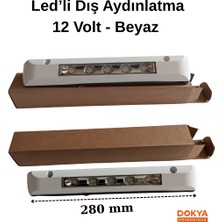 Dokya Dizayn Tekne Veya Karavan Için Açılı Dış LED Aydınlatma 12 Volt -Beyaz Işık- 1 Adet
