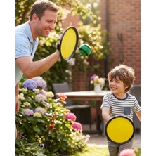 Kesgin Market® Bahçe Park Plaj Için 2 Kişilik Cırtlı Top Oyunu Eğlence Seti Teknokesgin