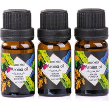Skygo 3’lü Esansiyel Uçucu Yağ 3X10ML Warm Powder Buhurdanlık Yağı Set, Difüzör, Oda Kokusu