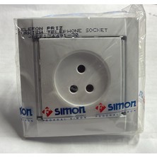 Simon 34 Beyaz Telefon Priz