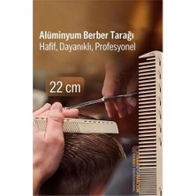 Senka Mey Ithalat® 22 cm Alüminyum Saç Kesim Tarağı – Berber Tarağı -Hafif, Dayanıklı, Profesyonel 722093