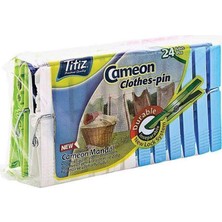 Practika Mandal Seti 24'lü Cameon Plastik Mandal Çamaşır Ev Kullanımı Için