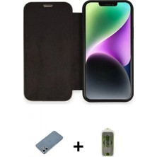 Marsilyan™- iPhone 12 Kılıf Siluet Minimal Serisi - Siyah Joko Magic 5d Hayalet Cam + Gümüş Shine Kamera Lens Koruma Cam