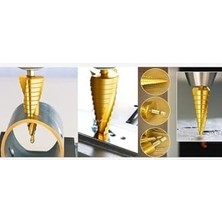 Skygo Kademeli Matkap Ucu Seti, 3'lü, Hss, Titanyum Nitrür Kaplamalı, 4-32 Mm, Metal, Sac, Alüminyum, Plastik Için, Uzun Ömürlü, Pürüzsüz, Delik Açma, Yüksek Performans, Tüm Matkaplara Uyumlu