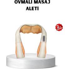 Hobilinka Ergonomik Ovmalı Masaj Aleti – Isıtmalı Yoğurmalı Boyun ve Bel Rahatlatıcı Masaj Makinesi