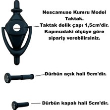 Özgürce Dürbünlü Çelik Kapı Kumru Model Taktak Tokmağı, Siyah, 1,5cm Delik Çapı