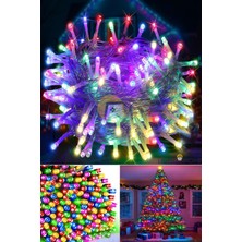 Light Home 80 LED 10 Metre Pilli Renkli Işık Zinciri Bahçe Balkon Teras Süs Aydınlatma, Dekoratif Peri Led, Parti Düğün Noel Oda Dekoru, Enerji Tasarruflu
