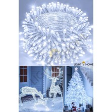 Light Home 80 LED 10 Metre Pilli Beyaz Işık Zinciri Dekoratif Peri Led, Oda Yatak Odası Salon Masa Parti Düğün Noel Süsleme Aydınlatması, Enerji Tasarruflu, Iç Mekan ve Balkon Kullanımına Uygun Şık Tasarımlı