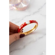 Tılsım Accesories Mineli Çocuk Kelepçe Bileklik Kırmızı 5cm