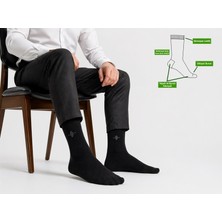 Pera Socks Erkek Bambu Çorap Siyah – Nefes Alan, Terletmeyen, Dikişsiz Burun, Esnek Lastik, Günlük & Klasik Kullanım