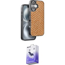 Elektronikçim Ieg™ iPhone 16 Kılıf Vadi Özel Seri - Siyah Bilvis 5in1 5d Magic Hayalet Cam Ekran Koruyucu Elk