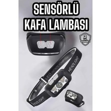 TKÇ Kafa Lambası Kamp Lambası Sensörlü Şarjlı Ayarlanabilir