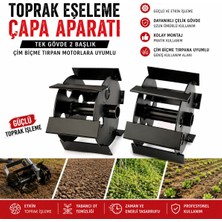 Staxx Tırpan Uyumlu Çift Başlıklı Toprak Eşeleme Çapa Aparatı 26-28MM Şanzımansız Güçlü Palet Sistem