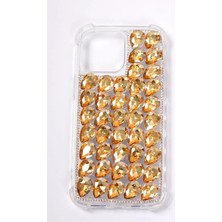 Case Collection 14 Pro Uyumlu  Kristal Taşlı Kokoş Kılıf