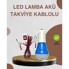 TKÇ 12V LED Ampul Timsah Kıskaçlı Taşınabilir Aydınlatma