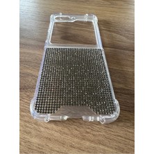 Case Collection Samsung Galaxy Flip 5 Uyumlu Diamond Taşlı Kapak Korumalı