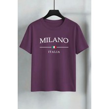 Nigrum Pardus Milano Baskılı %100 Pamuk Özel Üretim Kız Çocuk Modern T-Shirt